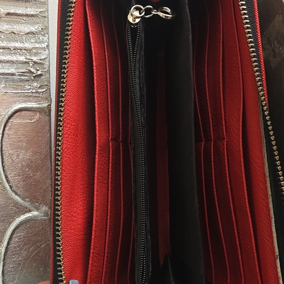Coco + Carmen Red and Black Women's Wallet - Picture 5 of 9